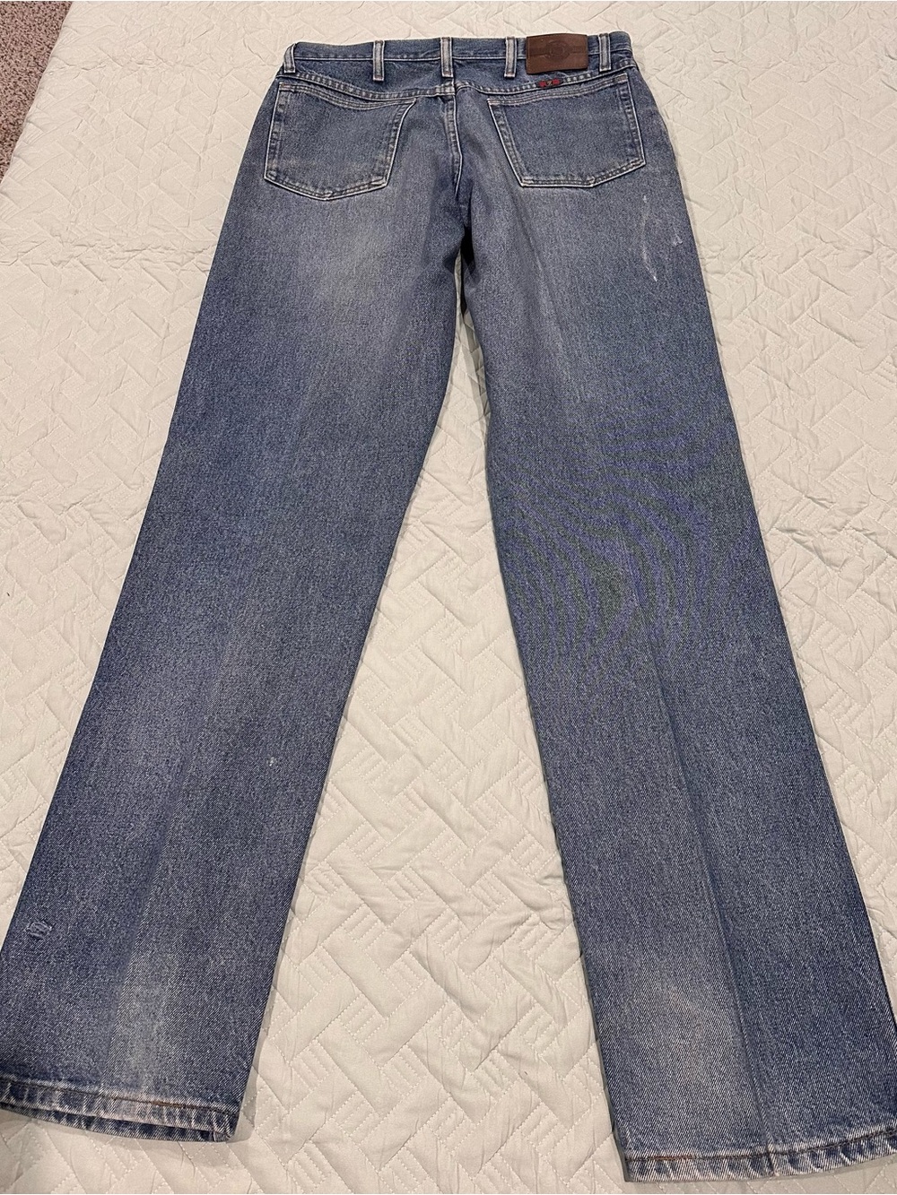Wrangler Jeans Mens 34x36 Blue Baggy Wide Leg Y2K Streetwear Denim Pants - Picture 6 of 6